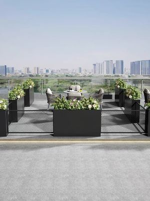 High Rust Resistance Stainless Steel Flowerpot Square Shape For Home Decoration
