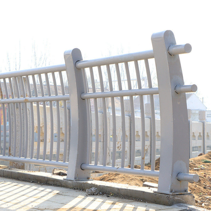 Iron Metal Tubular Handrails Fence Bridge SS Stair Guardrail Satin Polished