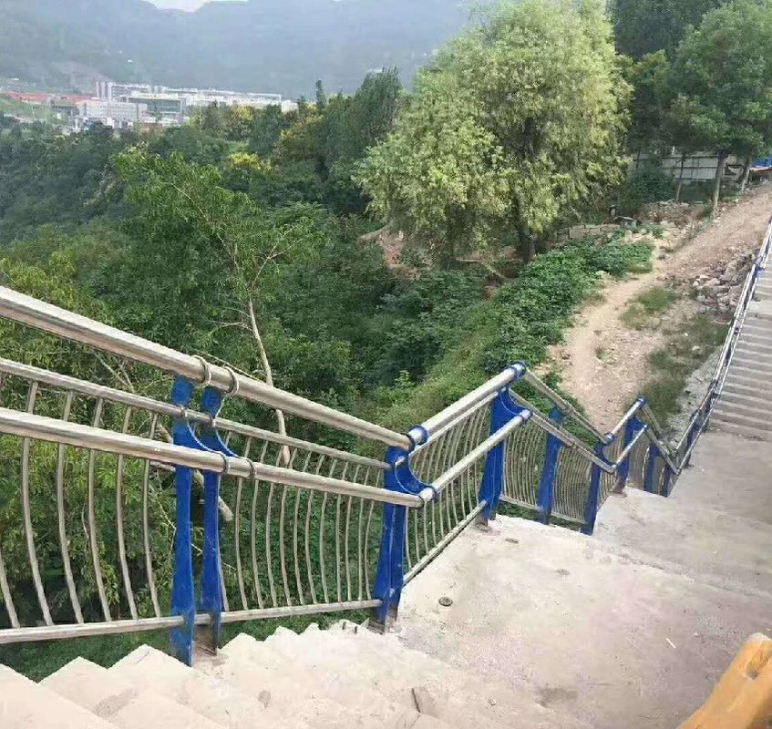 Bridge Stainless Steel Railing Baluster Tubular Balustrade Guardrail Sprayed