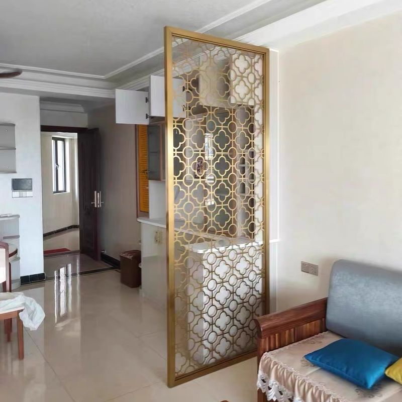 Self Installation On Site Decorative Metal Panels Frame Structure Indoor Metal Divider