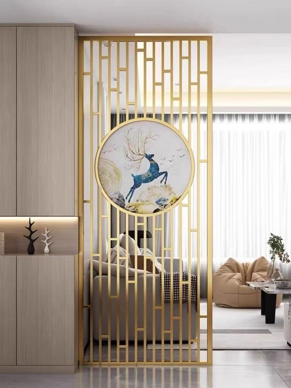 Self Installation On Site Decorative Metal Panels Frame Structure Indoor Metal Divider