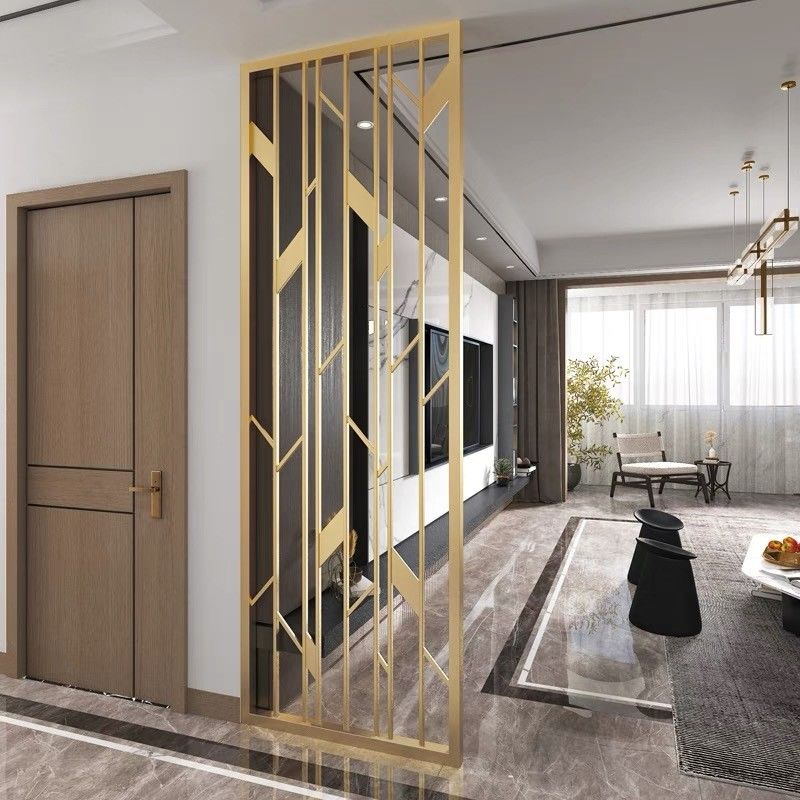 Self Installation On Site Decorative Metal Panels Frame Structure Indoor Metal Divider