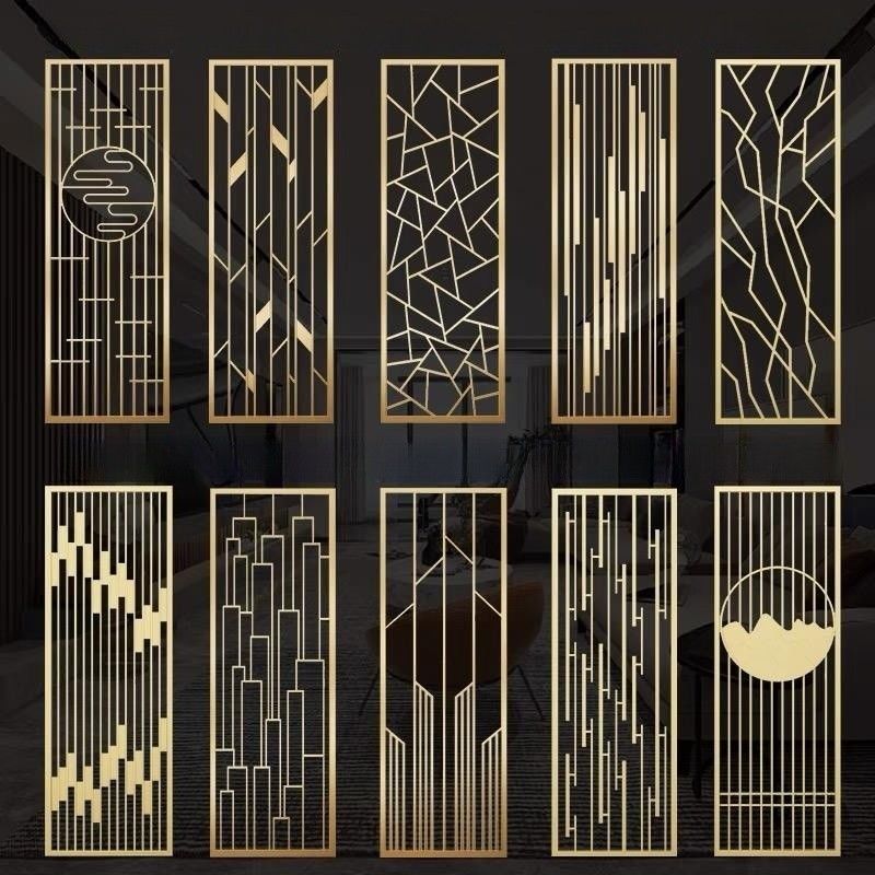 Metal Frame Structure Decorative Partitions Panels Screen Partitions