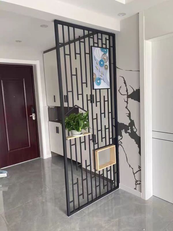 Contemporary Stainless Steel Screen Partition Room Dividers Self Installation On Site Indoor Decoration