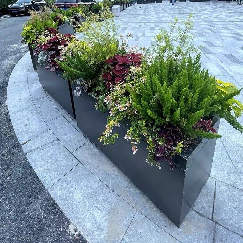 Custom Size Personalized Stainless Steel Flowerpot For Indoor Outdoor