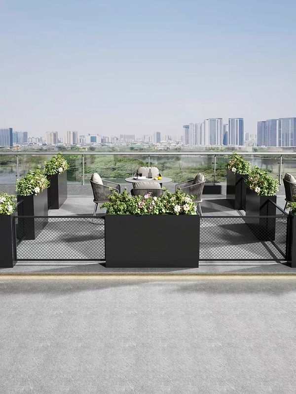 High Rust Resistance Stainless Steel Flowerpot Square Shape For Home Decoration