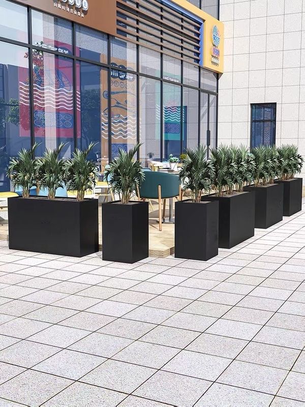 High Rust Resistance Stainless Steel Flowerpot Square Shape For Home Decoration